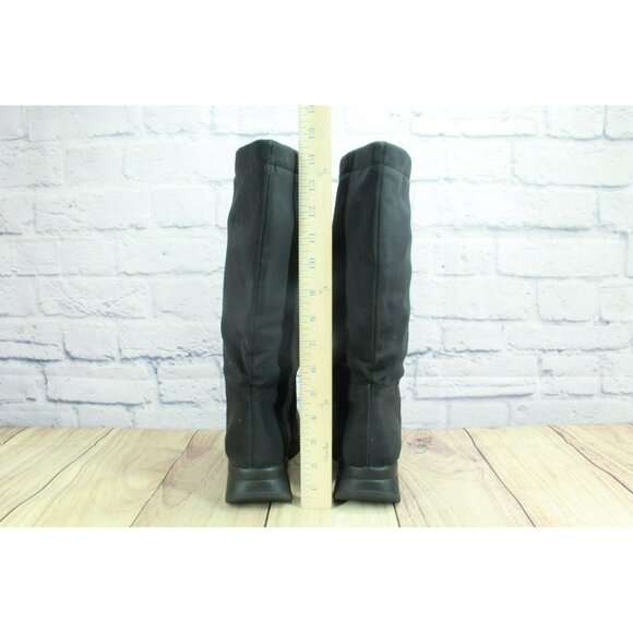 LL Bean Black Nylon Knee High Waterproof Insulated Tall Boots Size 7.5 M - Picture 7 of 10